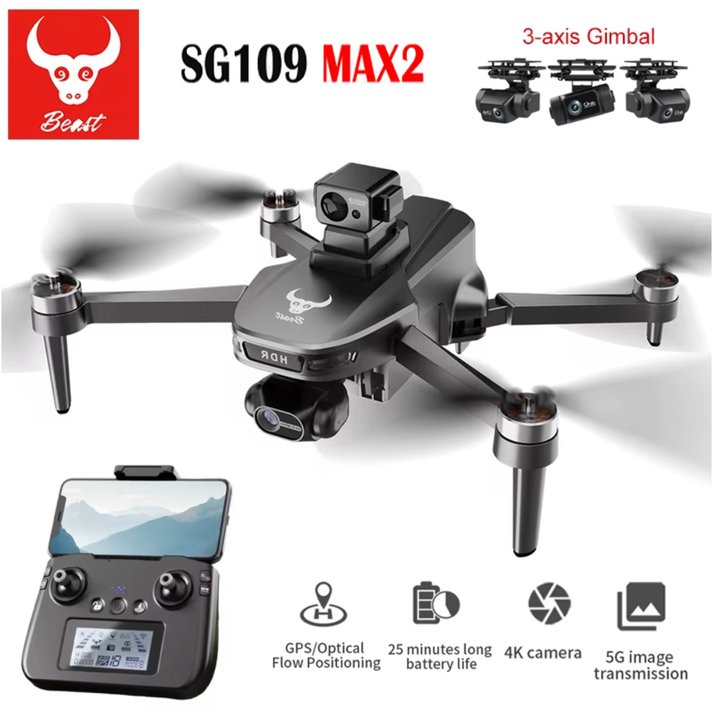 Drone Rc Gps - SG109 MAX2 profesjonalny dron z kamerą
