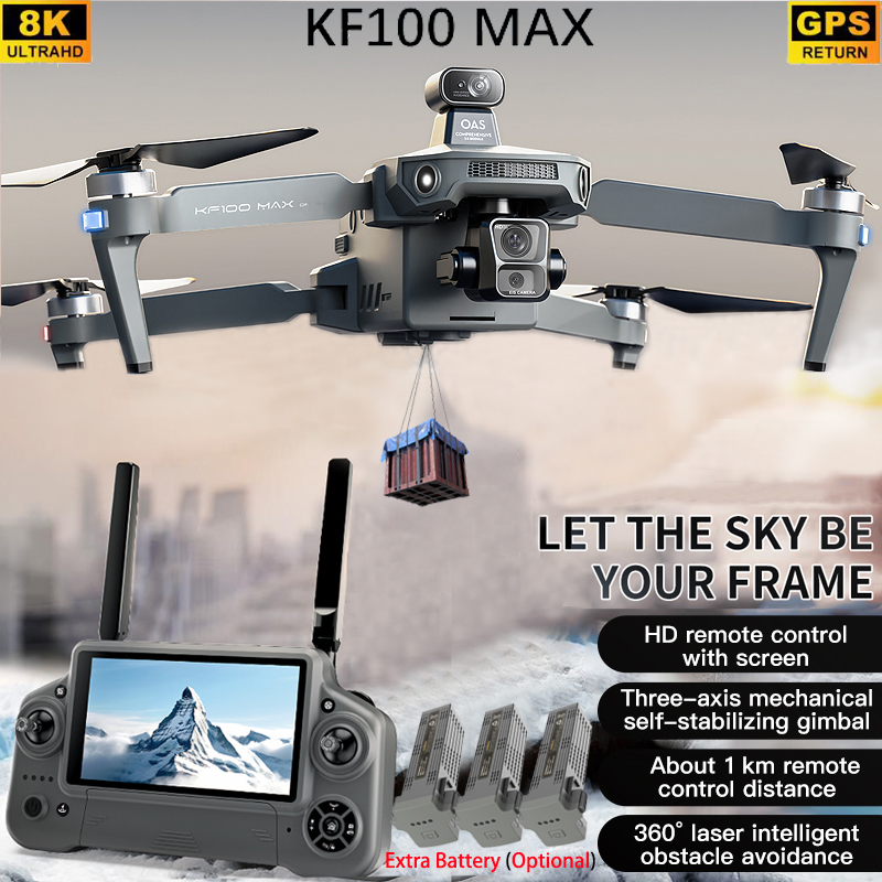 Dron GPS KF100 MAX Kamera 4K 3 – Drone Rc Cable recenzja i cena