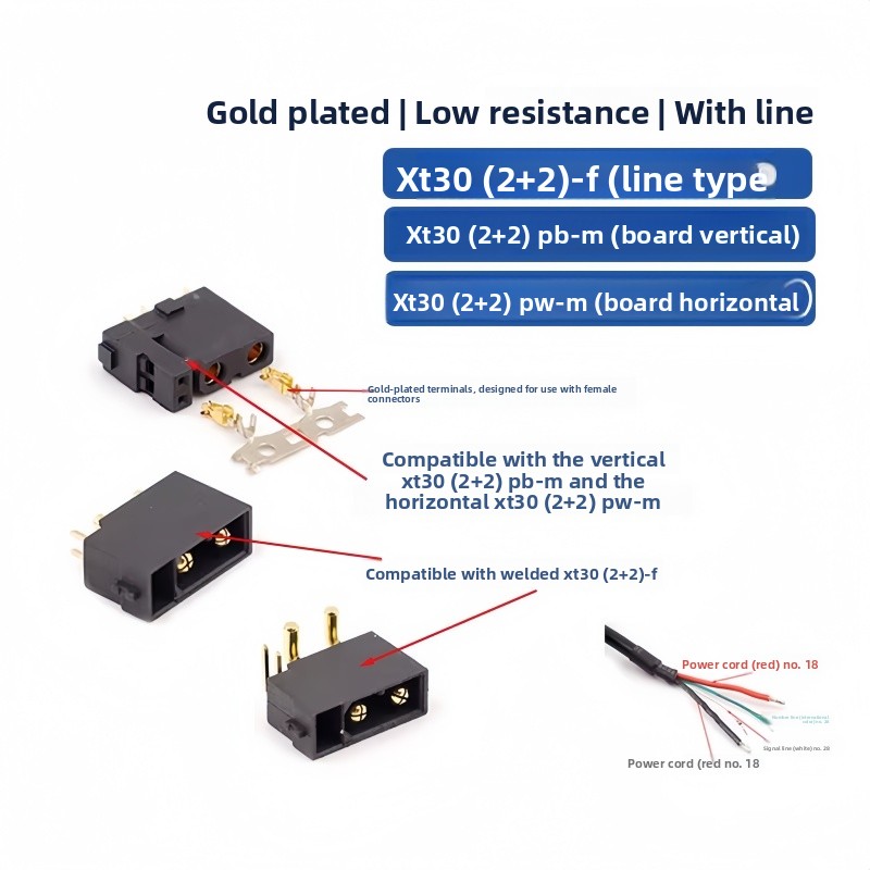 Złącze XT30(2+2) XT30PB/PW(2+2 – Drone Rc Signal recenzja i cena