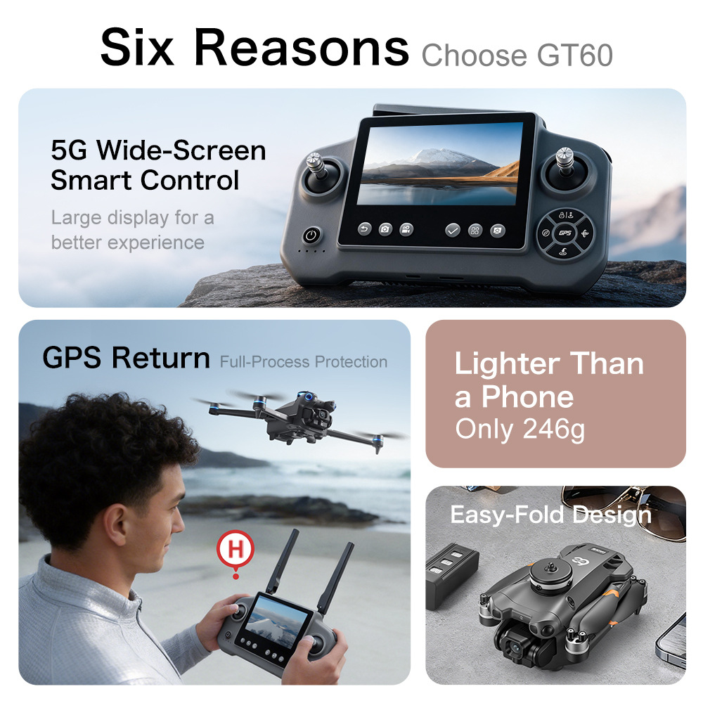 Nowy dron GT60 GPS do fotograf – Lyzrc Drone recenzja i cena